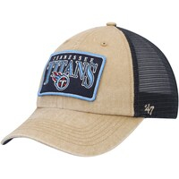 Men's '47 Khaki Tennessee Titans Dial Trucker Clean Up Adjustable Hat