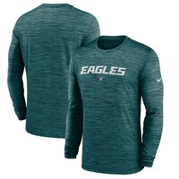 Men's Nike Midnight Green Philadelphia Eagles Sideline Team Velocity Performance Long Sleeve T-Shirt