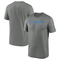 Men's Nike  Heather Gray Los Angeles Chargers Sideline Legend Performance T-Shirt