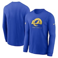 Men's Nike Royal Los Angeles Rams Sideline Performance Long Sleeve T-Shirt
