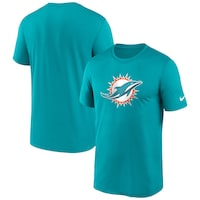 Men's Nike  Aqua Miami Dolphins Legend Logo Performance T-Shirt
