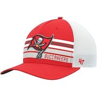 Men's '47 Red Tampa Bay Buccaneers Altitude II MVP Trucker Snapback Hat