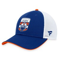 Men's Fanatics Branded  Blue Edmonton Oilers 2023 NHL Draft On Stage Trucker Adjustable Hat