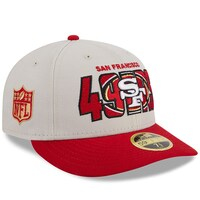 Men's New Era Stone/Scarlet San Francisco 49ers 2023 NFL Draft Low Profile 59FIFTY Fitted Hat