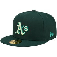 Men's New Era Green Oakland Athletics Monochrome Camo 59FIFTY Fitted Hat