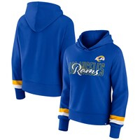 Women's Fanatics Branded  Royal Los Angeles Rams Over Under Pullover Hoodie