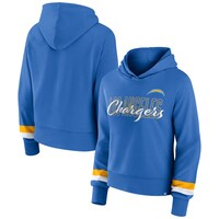 Women's Fanatics Branded  Powder Blue Los Angeles Chargers Over Under Pullover Hoodie