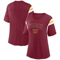 Women's Fanatics Branded Burgundy Washington Commanders Classic Rhinestone T-Shirt