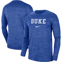 Men's Nike Royal Duke Blue Devils Team Velocity Performance Long Sleeve T-Shirt