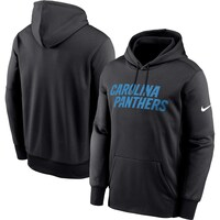 Men's Nike Black Carolina Panthers Wordmark Performance Pullover Hoodie