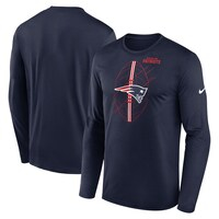 Men's Nike Navy New England Patriots Legend Icon Long Sleeve T-Shirt