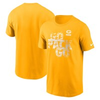 Men's Nike  Gold Green Bay Packers Local Essential T-Shirt