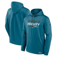 Men's Fanatics Branded  Teal San Jose Sharks Authentic Pro Pullover Hoodie