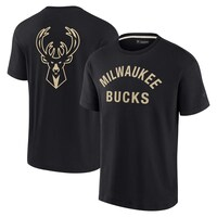 Unisex Fanatics Signature Black Milwaukee Bucks Super Soft T-Shirt