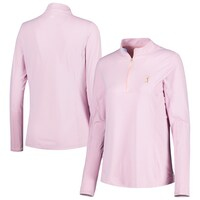 Women's Peter Millar Pink THE PLAYERS Lightweight Half-Zip Sun Shirt