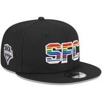 Men's New Era Black Seattle Sounders FC Pride 9FIFTY Snapback Hat