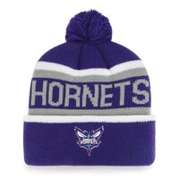 Men's  Purple Charlotte Hornets Whitaker Cuffed Knit Hat with Pom