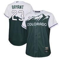 Youth Nike Kris Bryant Green Colorado Rockies City Connect Replica Player Jersey