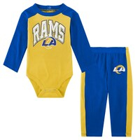 Infant Royal Los Angeles Rams Rookie of the Year Long Sleeve Bodysuit & Pants Set