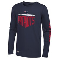 Men's Navy New England Patriots Impact Long Sleeve T-Shirt