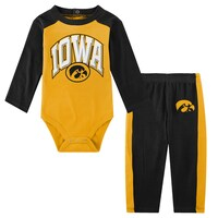 Infant Black Iowa Hawkeyes Rookie Of The Year Long Sleeve Bodysuit and Pants Set