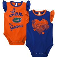 Girls Newborn & Infant Royal/Orange Florida Gators Spread the Love 2-Pack Bodysuit Set
