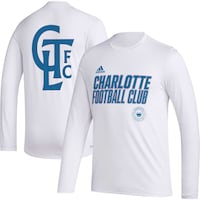 Men's adidas White Charlotte FC Jersey Hook AEROREADY Long Sleeve T-Shirt