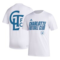 Men's adidas White Charlotte FC Team Jersey Hook AEROREADY T-Shirt