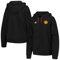 Women's adidas Black Manchester United Pullover Hoodie