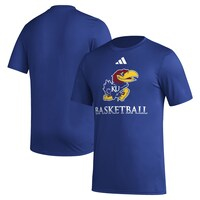 Men's adidas  Royal Kansas Jayhawks Fadeaway Basketball Pregame AEROREADY T-Shirt