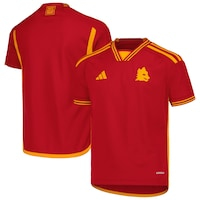 Youth adidas Red AS Roma 2023/24 Home Replica Jersey