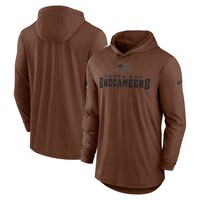 Men's Nike  Brown Tampa Bay Buccaneers 2023 Salute To Service Lightweight Long Sleeve Hoodie T-Shirt