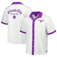 Men's The Wild Collective  White Orlando City SC Bowler Button-Up Shirt