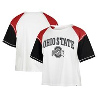Women's '47 White Ohio State Buckeyes Serenity Gia Cropped T-Shirt