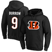 Men's Fanatics Branded Joe Burrow Black Cincinnati Bengals Big & Tall Fleece Name & Number Pullover Hoodie