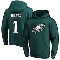 Men's Fanatics Branded Jalen Hurts Green Philadelphia Eagles Big & Tall Fleece Name & Number Pullover Hoodie