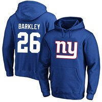 Men's Fanatics Branded Saquon Barkley Royal New York Giants Big & Tall Fleece Name & Number Pullover Hoodie