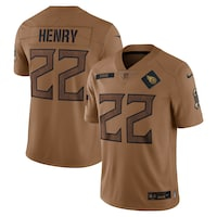 Men's Nike Derrick Henry Brown Tennessee Titans 2023 Salute To Service Limited Jersey