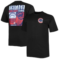 Men's Black Chicago Cubs Two-Sided T-Shirt