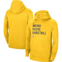 Unisex Nike Gold Indiana Pacers 2023/24 Performance Spotlight On-Court Practice Pullover Hoodie