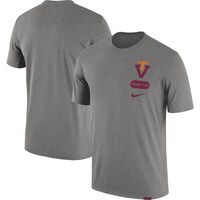 Men's Nike Heather Gray Virginia Tech Hokies Campus Letterman Tri-Blend T-Shirt