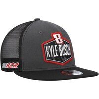Men's New Era Graphite Kyle Busch Patch Trucker 9FIFTY Snapback Hat