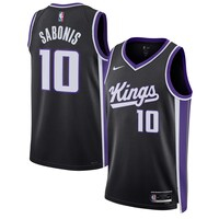 Unisex Nike Domantas Sabonis Black Sacramento Kings Swingman Jersey - Icon Edition