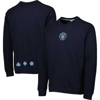 Men's Navy Manchester City Simplicity Leisure Raglan Pullover Sweatshirt