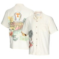 Men's Tommy Bahama Cream Tennessee Volunteers Paradise Fly Ball Camp Button-Up Shirt