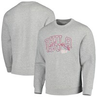 Unisex Stadium Essentials  Heather Gray Philadelphia 76ers Element Logo Pop Pullover Sweatshirt