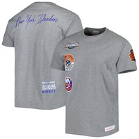 Men's Mitchell & Ness Heather Gray New York Islanders City Collection T-Shirt