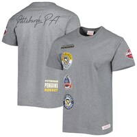 Men's Mitchell & Ness Heather Gray Pittsburgh Penguins City Collection T-Shirt
