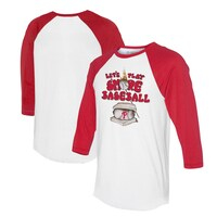 Women's Tiny Turnip White/Red Philadelphia Phillies Smores 3/4-Sleeve Raglan T-Shirt