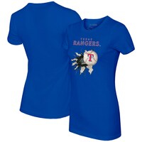 Women's Tiny Turnip Royal Texas Rangers Baseball Tear T-Shirt